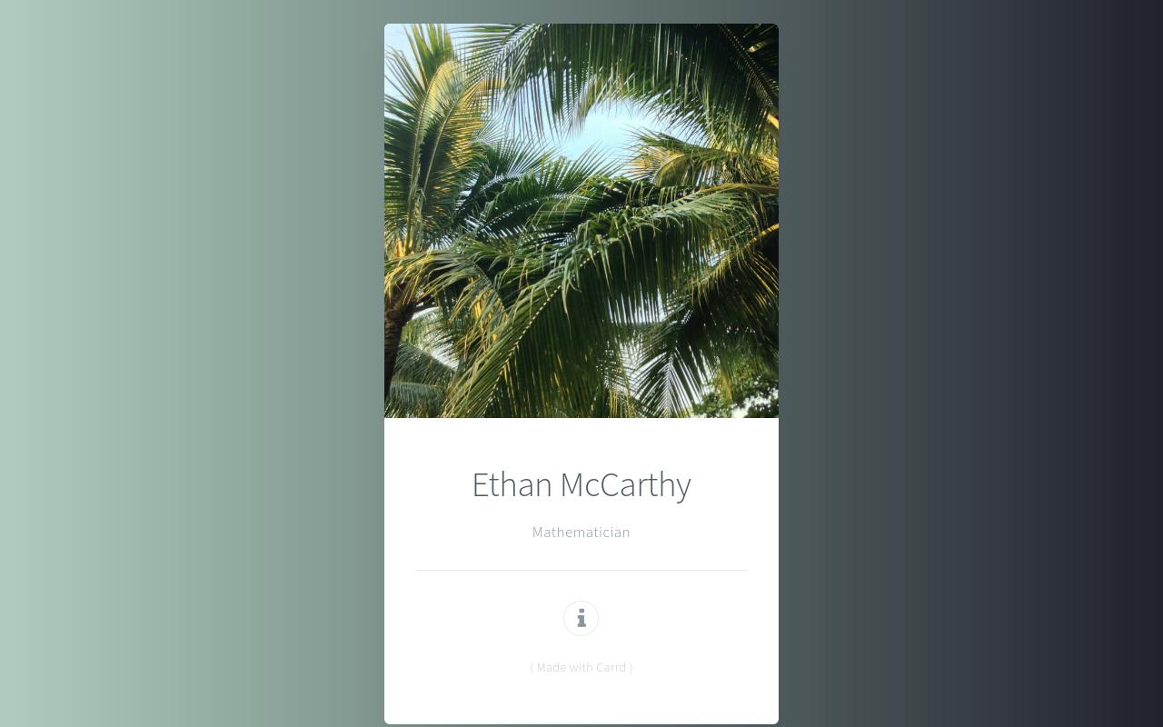 Carrd profile picture for @mccarthy